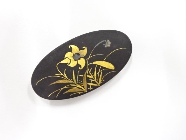 JAPANESE KIMONO / ANTIQUE HIGO ZOGAN OBIDOME (SASH CLIP)